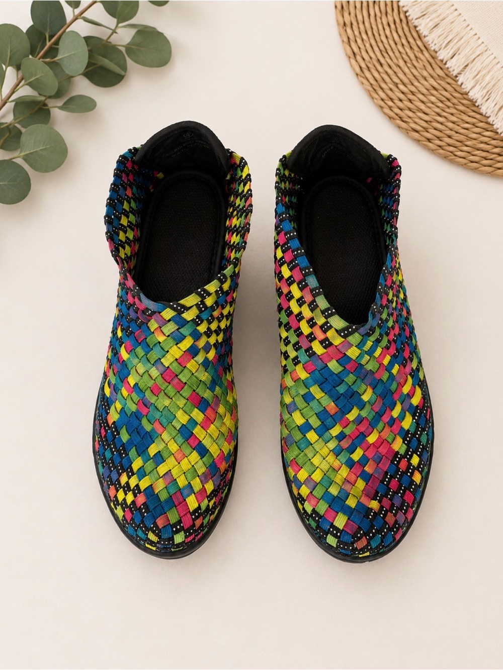 Bernie Mev Sovi Woven Multicolor Slip On Shoes Women’s Size 8
